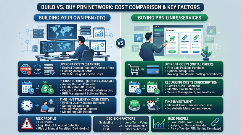 Build vs buy PBN network