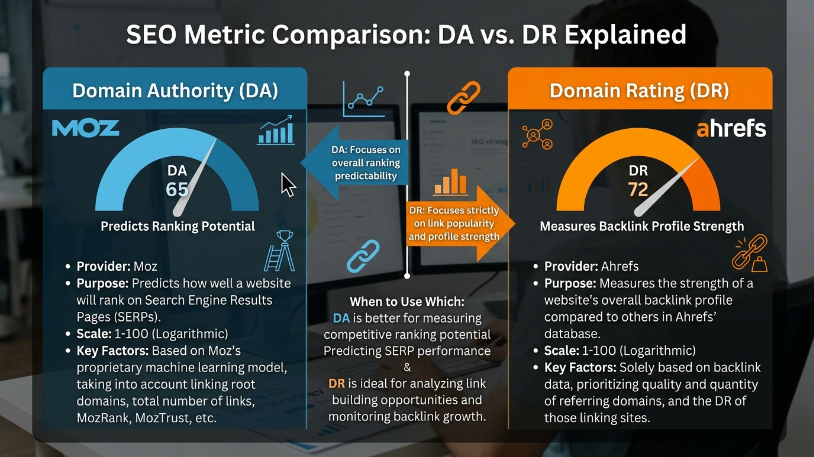 DA vs DR metric comparison