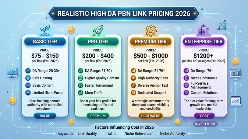 High DA PBN link pricing 2026