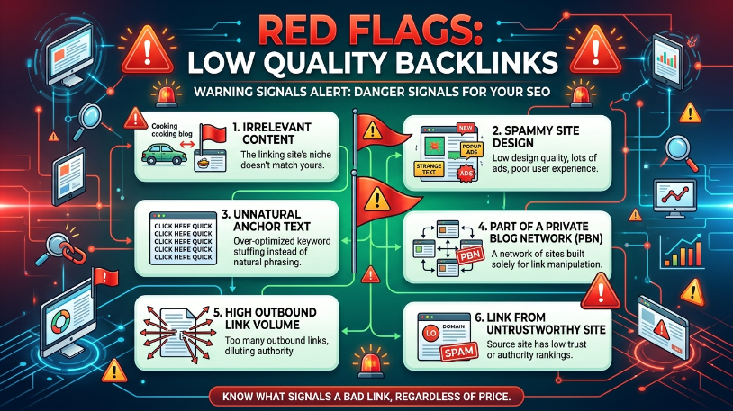 Red flags low quality backlinks