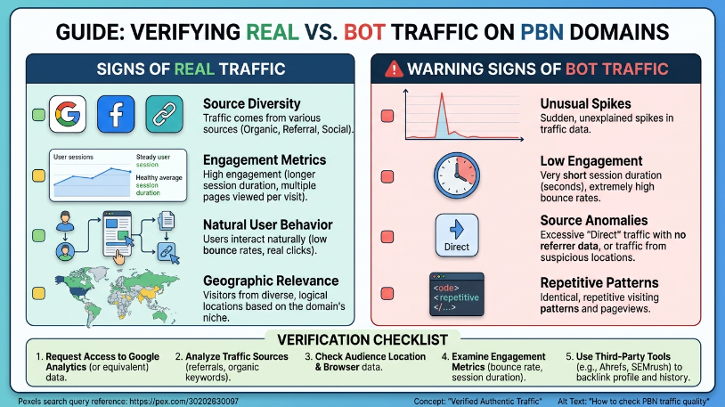 Verify real vs bot traffic